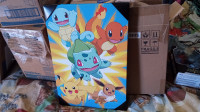 Decorations murales 13"x9" Pokémon Pikachu Canvas Wall Art