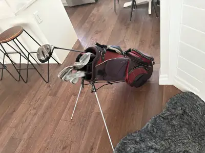 Taylor made burner irons Nice driver Wedge Putter Nice Wilson stand bag