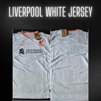 Liverpool Mens White Large Soccer Jersey