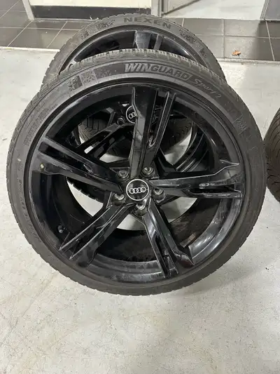 Original Audi wheels with Nexen winter tires. - 19x8.5 et32 - 255/35R19 5-6mm thread left on tires.