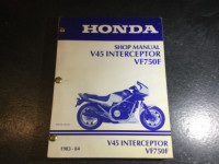 1983-1984 Honda V45 Interceptor VF750F Motorcycle Shop Manual