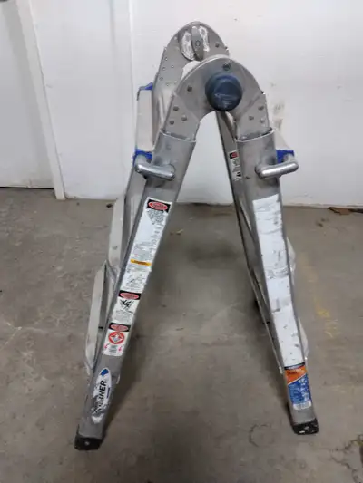 12' Multi usage aluminium telescopic ladder., View more