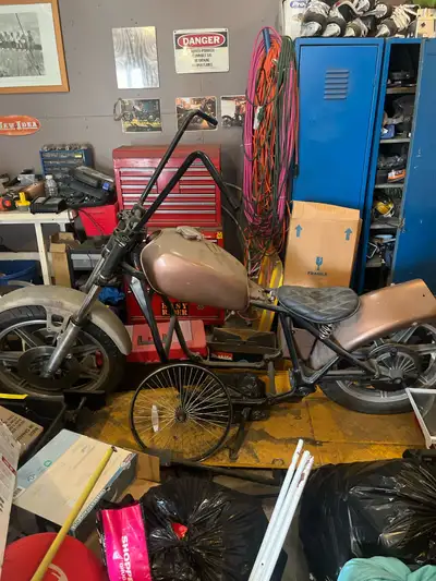 Must sell make me an offer.. yes there’s a 750 motor with it…Behold this unique custom motorcycle pr...
