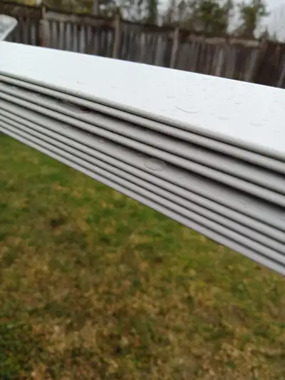Metal flashing white 9 pieces 10 feet long, View more
