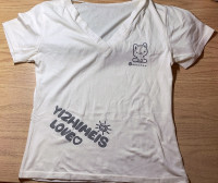 Women/ Girl's White T-shirt with Cat Prints - SMALL/ MEDIUM