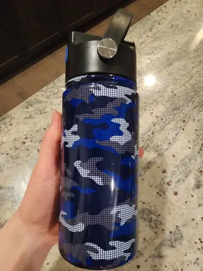 Kids 14 oz water bottle metal thermos in excellent condition, View more