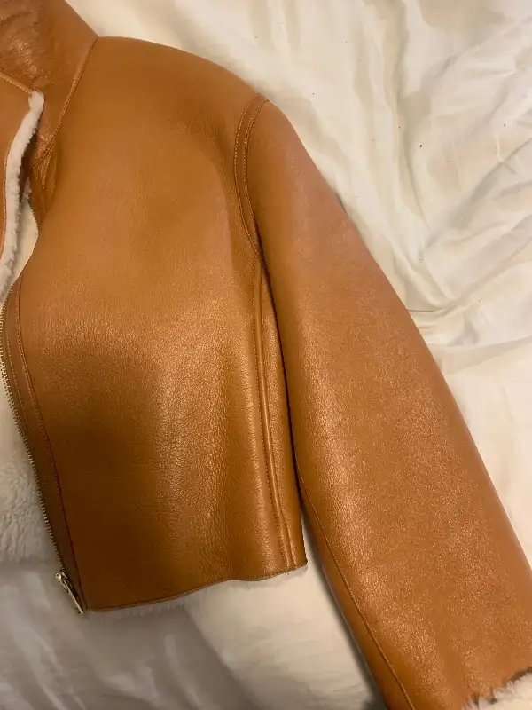 New Massimo Dutti Ladies Womens Sheepskin Leather Jacket XS-S in Women's - Tops & Outerwear in City of Toronto - Image 5