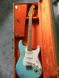 ‘57 Fender Custom Shop heavy relic Daphne Blue Strat