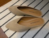 Lucky Brand Suede Flat Mules - Size 7