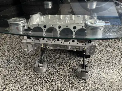 Very cool and unique piece of automotive artwork Was a running small block from a 1964 Impala. Disas...