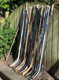 Old hockey sticks 