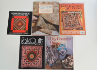 5 BOOKS ON QUILTS AND QUILT MAKING