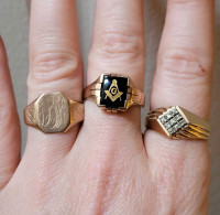 Vintage Men's 10k gold rings for sale