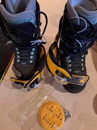 Snowboard boots and snowboard 