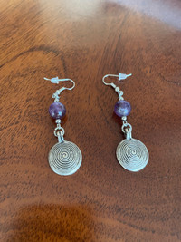 *New* Purple Bead Earings 