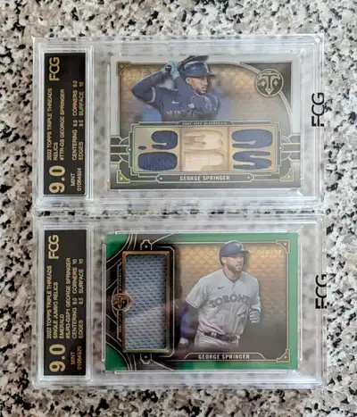 George Springer Topps Triple Threads Graded Jersey Card Lot, View more