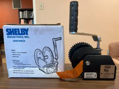 Brand new Shelby Industries 2,000# capacity handle crank winch Part no. 5313 6 units available, pric...