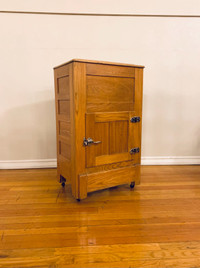 Antique icebox cabinet