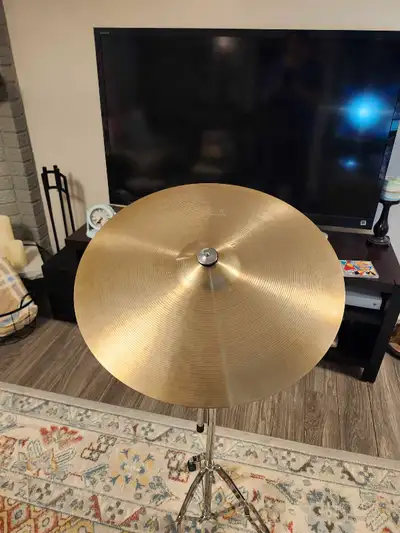 Vintage Paiste Formula 602 20" ride drum cymbal., View more