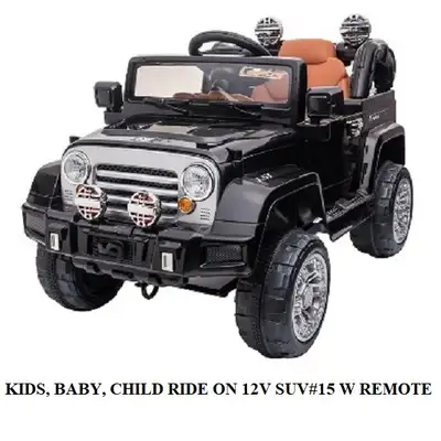 KIDS, BABY, CHILD RIDE ON 12V CAR, SUV#15 WITH REMOTE, View more