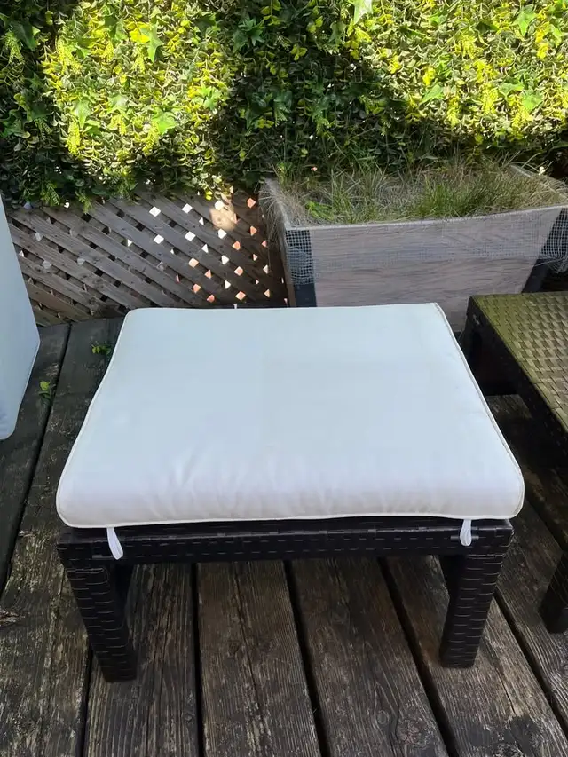 2 Piece Patiojoy Rattan Ottomans Outdoor Furniture Stools Benche in Patio & Garden Furniture in City of Toronto - Image 3