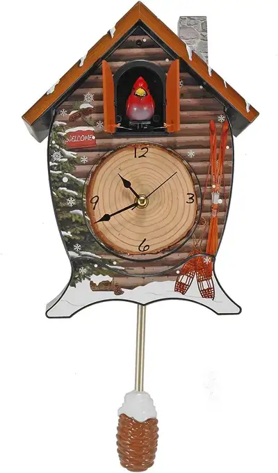Mark Feldstein Snowy Cabin Cuckoo Clock, View more