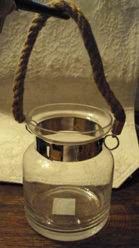 BOWRING GLASS HURRICANE CANDLE HOLDER