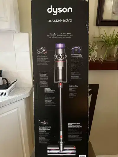 Extra large bin with advanced technology of vacuum. Retail at $1200 on Dyson website. Brand new seal...