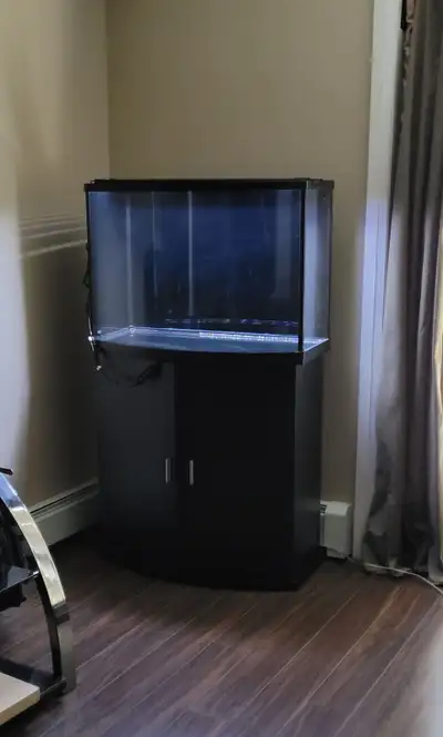 like new -Top Fin Bowfront Aquarium & Stand - 36 Gallon, View more