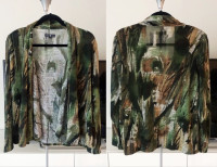 NEW - Abbie Mags - Women's Forest Print Cardigan Jacket (Size S)