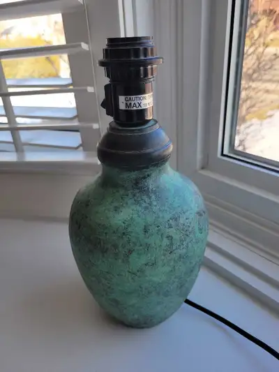 Vintage Ikea Green Verdigris Table Lamp.ikea., View more