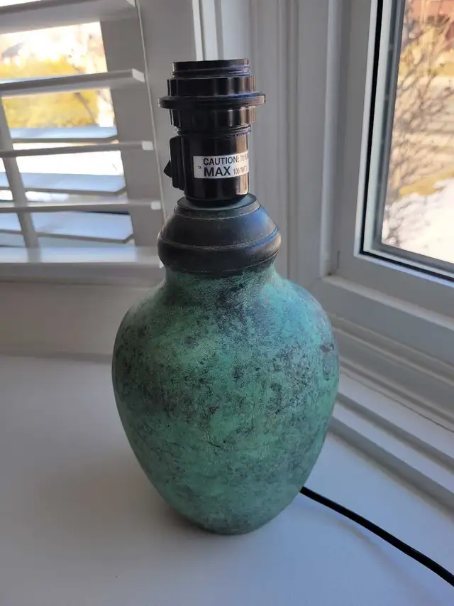 Vintage Ikea Green Verdigris Table Lamp.ikea. in Indoor Lighting & Fans in Hamilton - Image 2