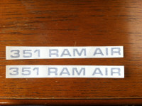 351 Ram Black Air Decal/Sticker 71-72-73 Mustang