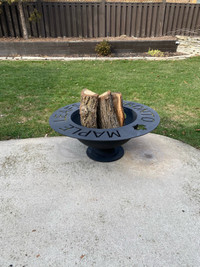 Maple leafs fire pit