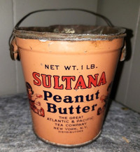 Sultana Peanut Butter tin 4 inches