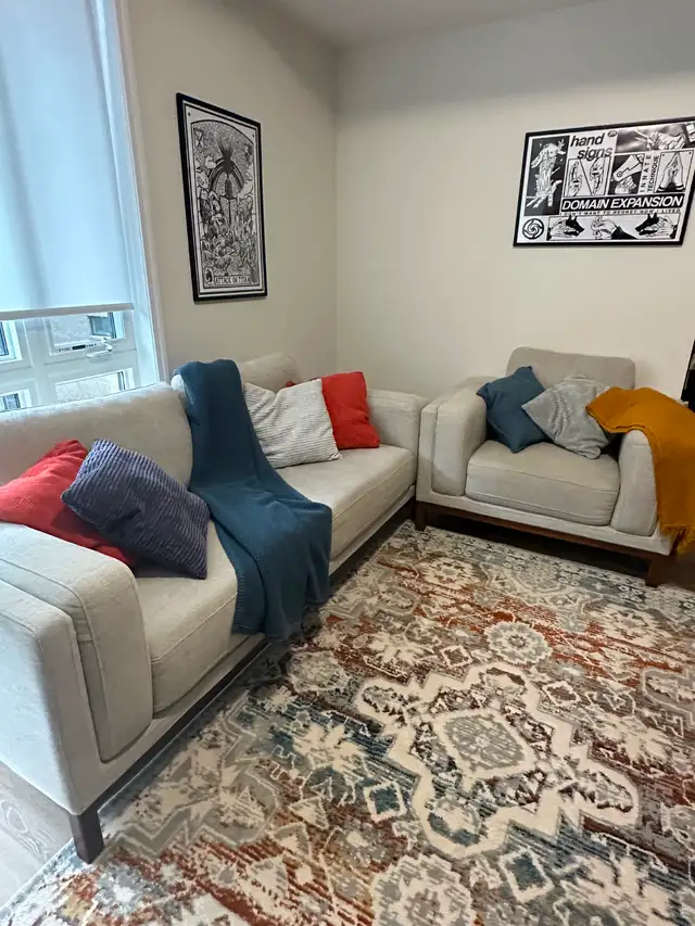 Structube matching “Derby” couch and armchair in Sand. in Couches & Futons in City of Toronto - Image 10