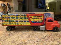 Wanted - LOUIS MARX TRUCK w/BOX Gold Star Transfer Truck & Trail