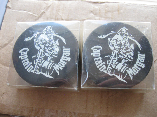 2 cool promotional hockey pucks for Capt. Morgan in Hockey in City of Halifax