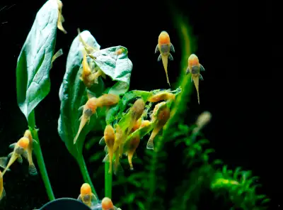 Young albino bristlenose plecos for sale, around 1". They usually reaches between 4-5 inches in leng...