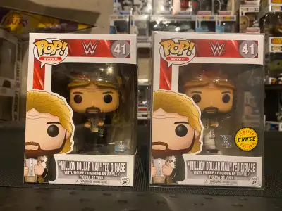 $75 for both. The Million Dollar Man regular & chase Funko Pop. Chase comes in a soft pop protector....