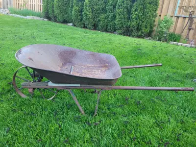 Antique Steel Wheelbarrow, View more