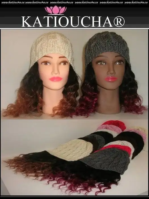 Brazilian Human Hair 8" to 14" Hair Band for Chemo Hats, Beanie