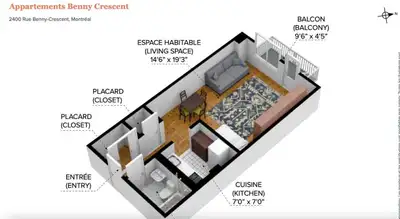 Sublease studio 1 July or 1 August