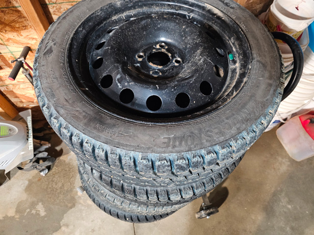 Bridgestone winter tires and rims 195/55R16 in Tires & Rims in Regina