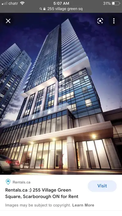 Luxury 1 bedroom condo is available for rent in Scarborough. Amazing Tridel built AVANI II condomini...
