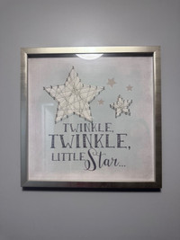 Twinkle twinkle framed picture for nursery 
