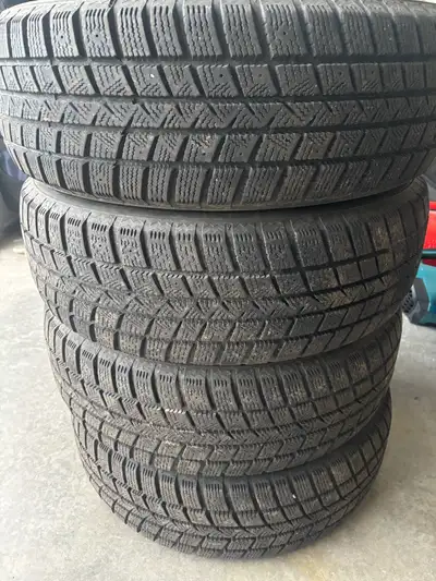 Selling 4 Goodyear winter tires 205/60/16. Great condition measuring 2 at 9/32 and 2 at 8/32 - 70% t...