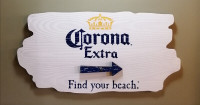 CORONA EXTRA 'Find your beach.' Wooden Sign