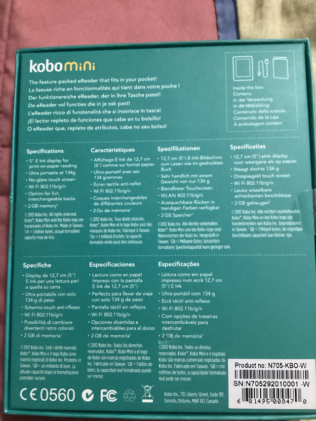 Kobo Mini  in General Electronics in La Ronge - Image 2