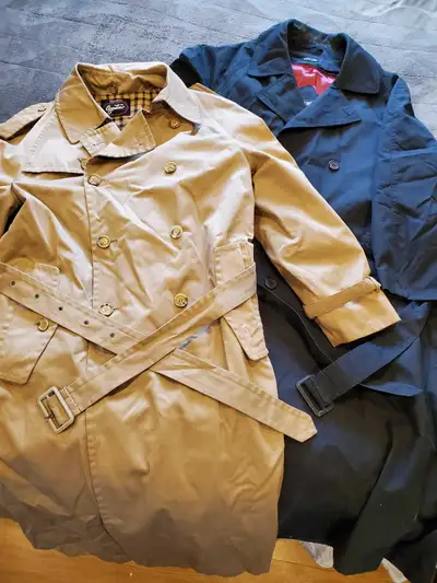 VNICE PAIR OF MOORE'S TRENCH COATS SIZE 42, View more